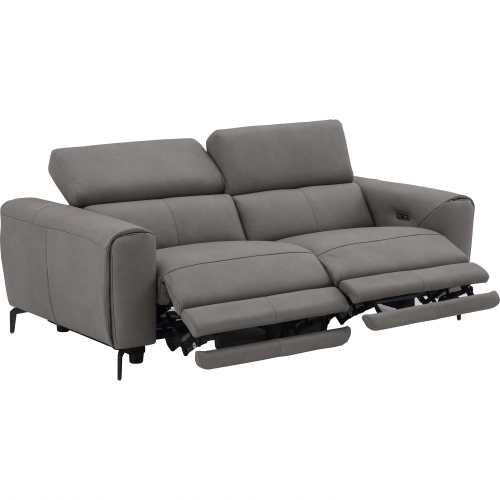 Lorenzo Power Motion Sofa in Truffle Premium Italian Leather
